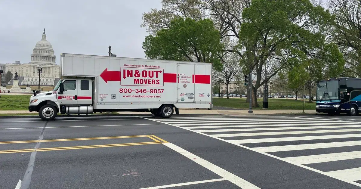 In and Out Movers professional moving crew loading a residential home in Ashburn, VA